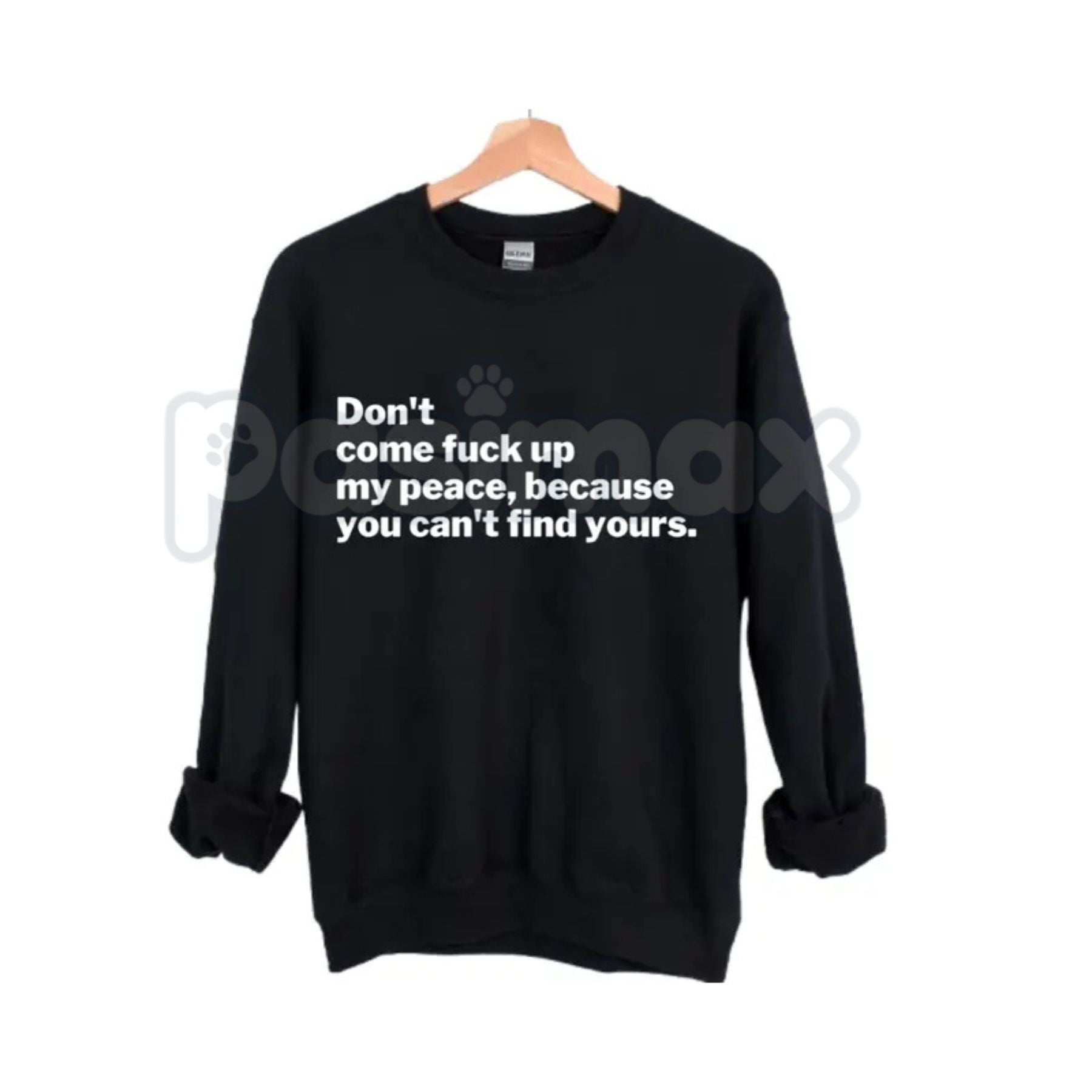 Protect My Peace Sweatshirt | Set Boundaries Mental Health Crewneck | Assertive Self-Care Jumper | Tranquility Statement Top-Pasimax