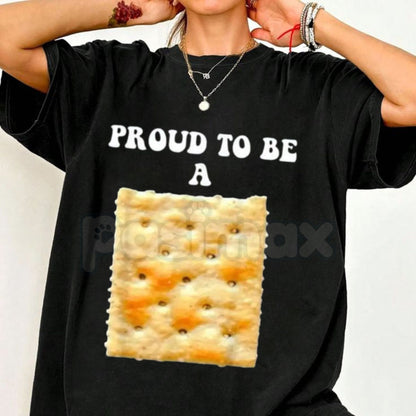 "Proud to Be a Cracker" Funny Holiday T-Shirt - Humorous Christmas Party Costume Tee, Premium 100% Cotton Sarcastic Pun Top, Witty Festive Nutcracker Style Shirt, Unique Holiday Gift for Him & Her, Soft Lived-In Heavyweight Casual Apparel-Pasimax