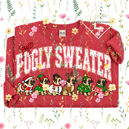 Christmas 30+ Dog Breed Sweatshirt | Merry Dogmas Holly Xmas Crewneck