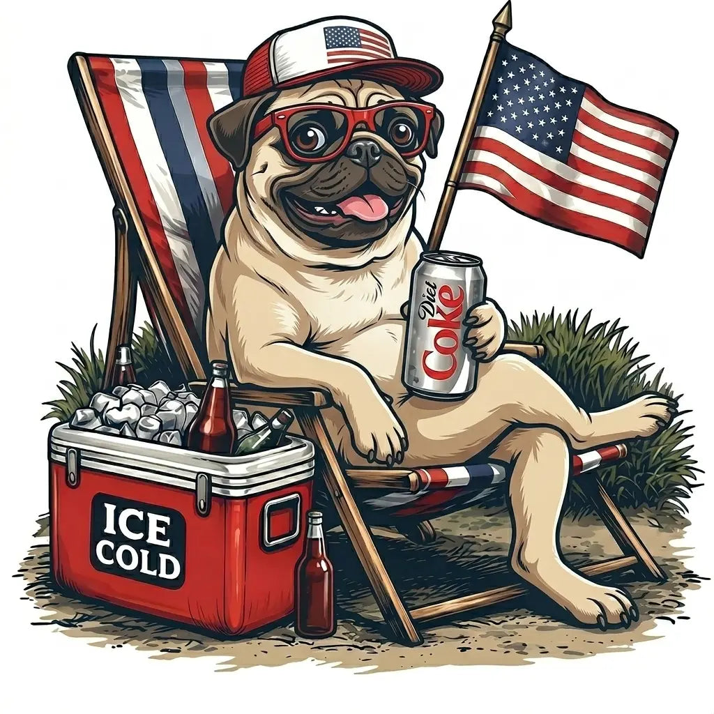 Comfort Colors® 50+ Dog Funny 4th of July T-Shirt – Retro Labrador Retriever Diet Coke Graphic Tee, Patriotic Animal Meme Shirt, Vintage USA Dog Lover Top