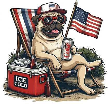 Comfort Colors® 50+ Dog Funny 4th of July T-Shirt – Retro Labrador Retriever Diet Coke Graphic Tee, Patriotic Animal Meme Shirt, Vintage USA Dog Lover Top