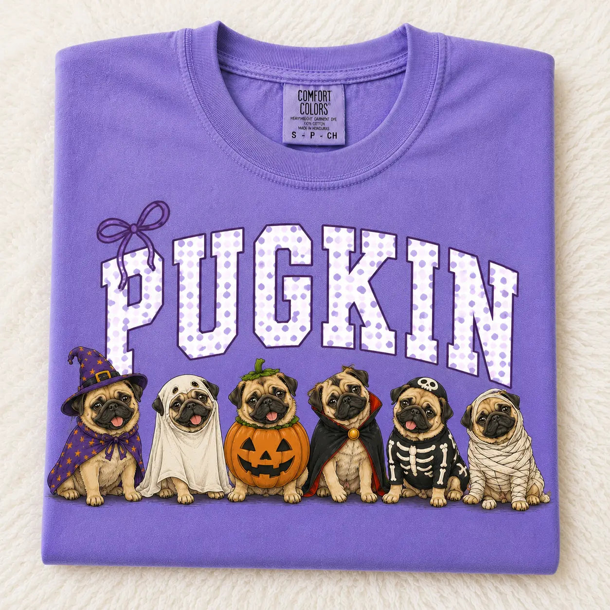 Comfort Colors® Dog Breeds Halloween T-Shirt – Funny Dog Mom Spooky Season Graphic Tee, Vintage Pet Lover Unisex Top