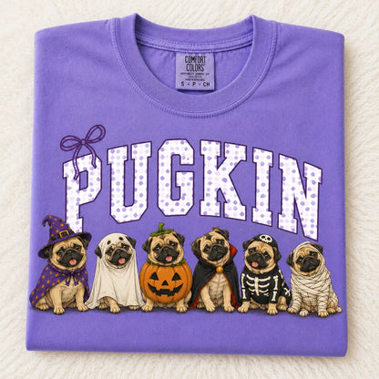 Comfort Colors® Dog Breeds Halloween T-Shirt – Funny Dog Mom Spooky Season Graphic Tee, Vintage Pet Lover Unisex Top