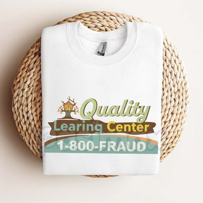 Quality Learning Center Parody T-Shirt - Vintage 90s Education Logo Tee, Ironic Corporate Aesthetic Shirt, Funny Nostalgic Liminal Space Graphic Apparel-Pasimax
