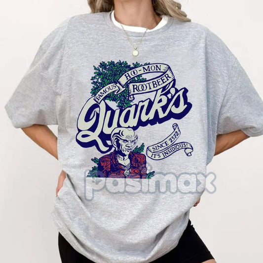 Quark's Root Beer T-Shirt - Star Trek Deep Space Nine Insidious Tee, Retro Sci-Fi Fan Apparel-Pasimax