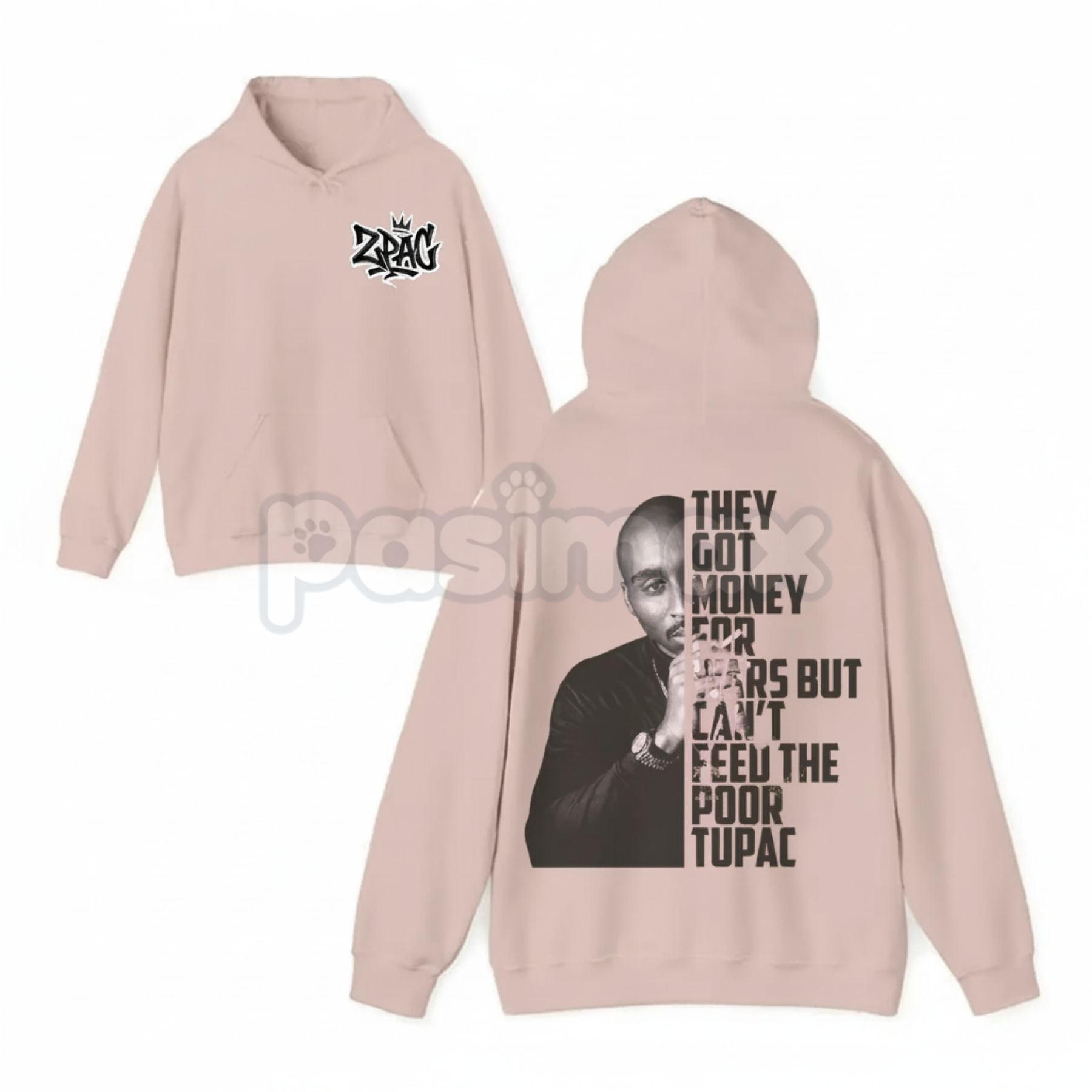 Rapper Tribute Aesthetic Hoodie – Iconic Hip-Hop Culture Streetwear, Vintage Rap Graphic Pullover, Unisex-Pasimax