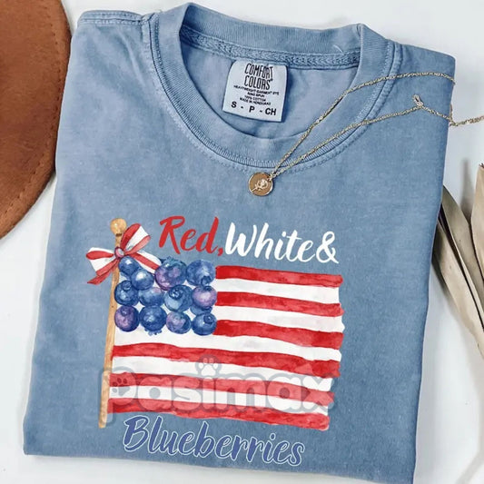 'Red, White and Blueberries' Comfort Colors T-Shirt – The Inflation Budget Tee, He Inspired Economic Statement, USA Flag Satire-Pasimax