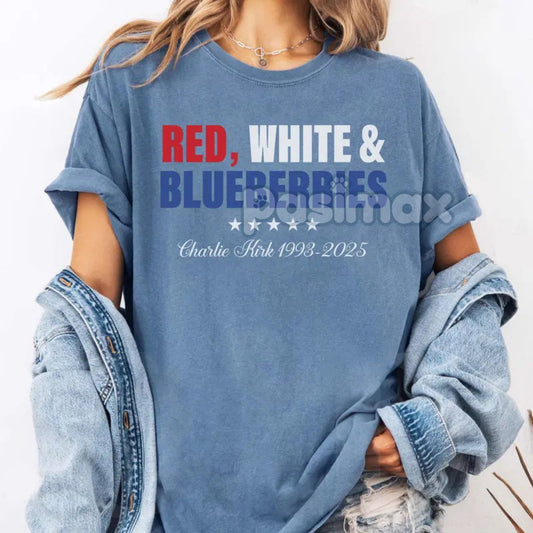 'Red White and Blueberries' Shirt – Republican USA Freedom Shirt, Patriotic Gift for Men and Women, Conservative Apparel-Pasimax