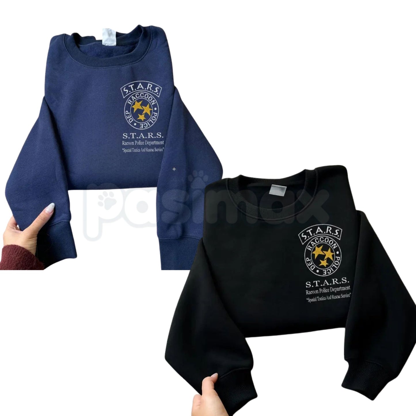 Resident Evil Umbrella Corp Embroidered Sweatshirt – S.T.A.R.S. Survival Horror Crewneck-Pasimax