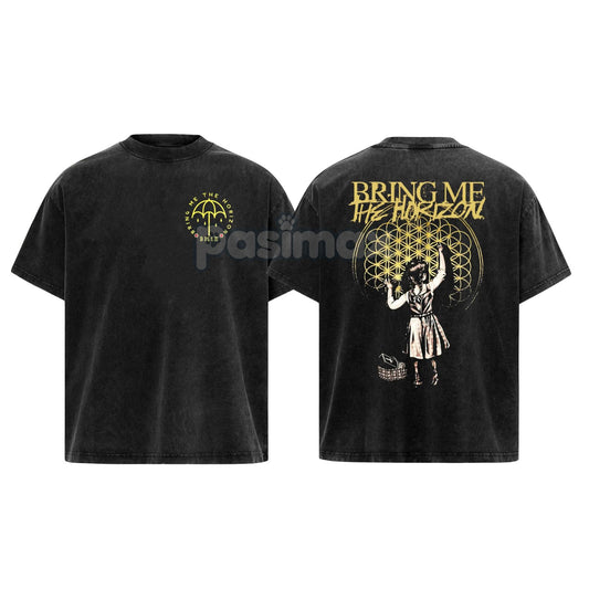 Retro BMTH Sempiternal T-Shirt – Bring Me The Horizon Band Tee, Vintage Washed Graphic Shirt-Pasimax