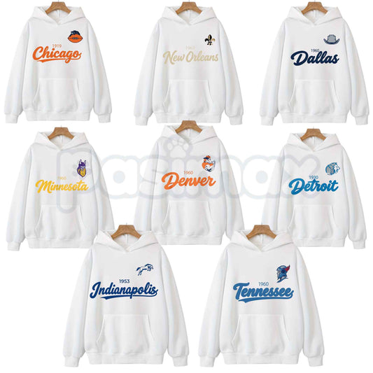 Retro City Football Hoodie – Vintage Hometown Sports Graphic Pullover, Classic Game Day Sweatshirt, Unisex Casual Streetwear-Pasimax