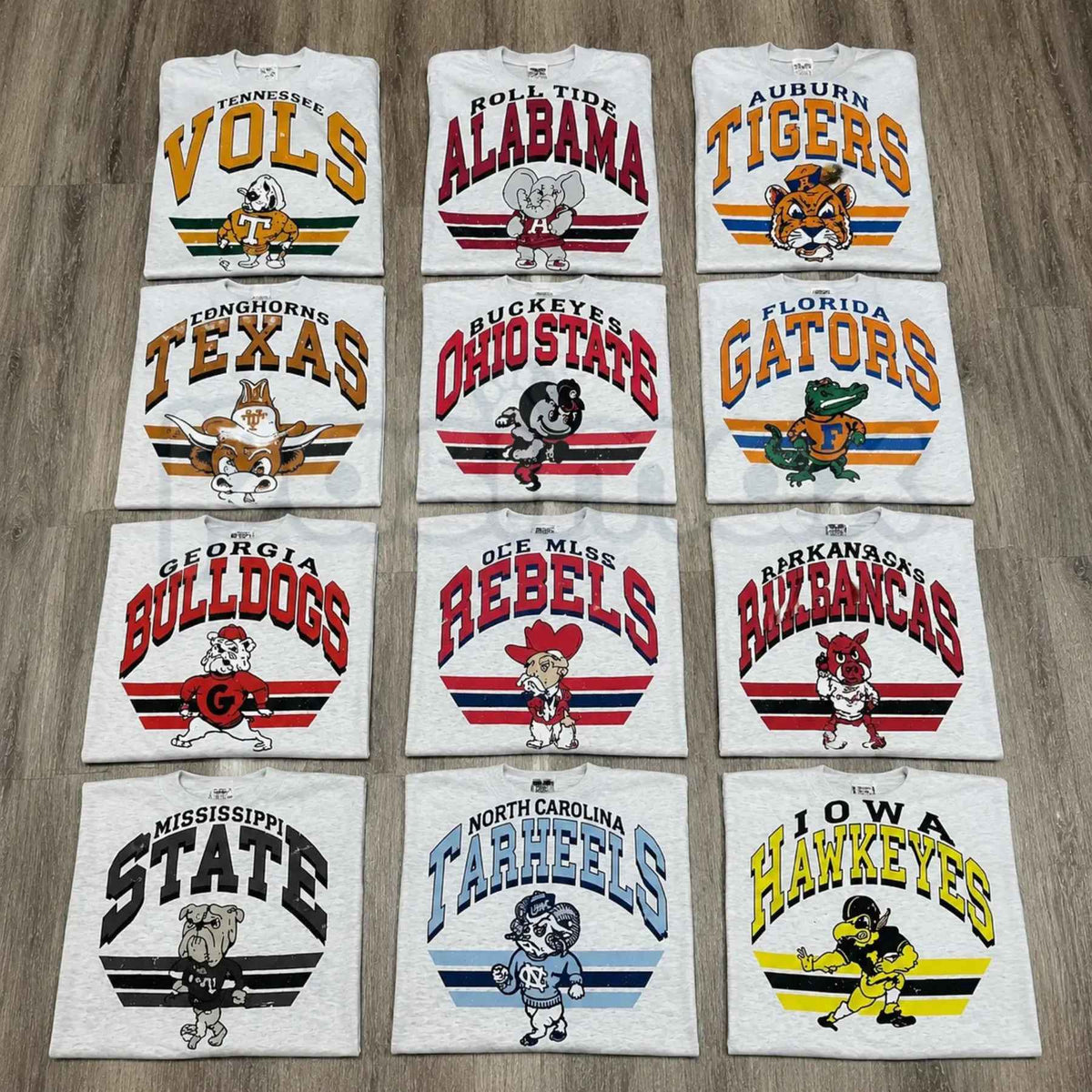 Retro College Football Sweatshirt | Ash Grey Vintage Game Day Crewneck-Pasimax