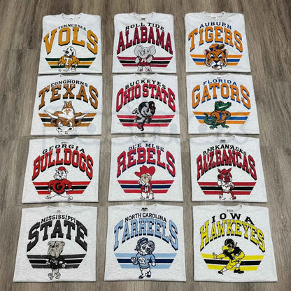 Retro College Football Sweatshirt | Ash Grey Vintage Game Day Crewneck-Pasimax