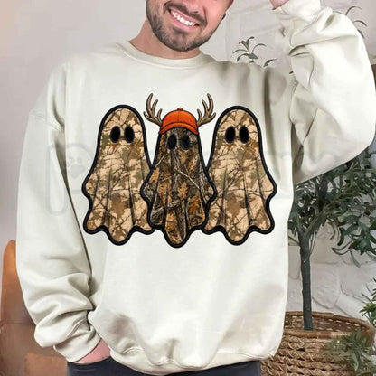 Retro Ghost Hunting Halloween Sweatshirt | Vintage Paranormal Investigator Top-Pasimax