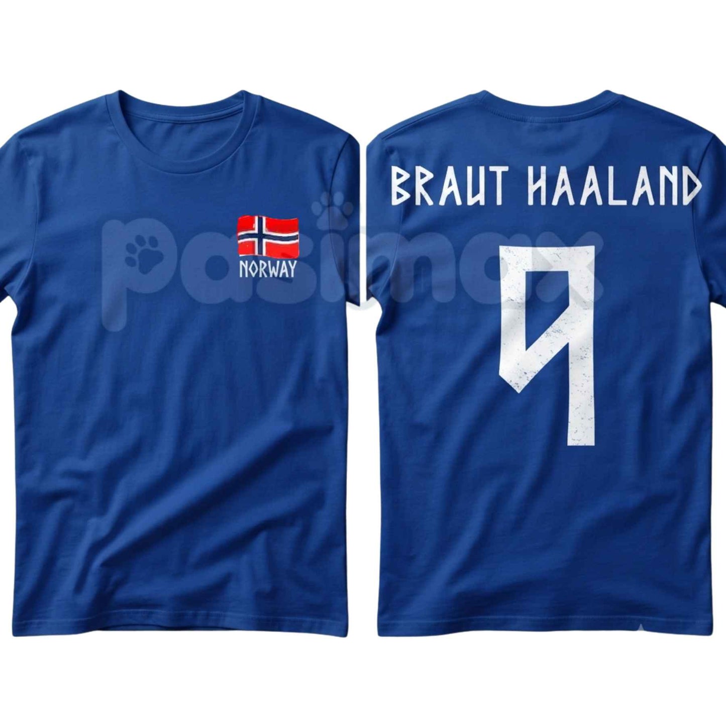 Retro Haaland 9 Norway Soccer Unisex Tee – Erling Haaland Shirt, Vintage Norway Flag Game Day Football Graphic Tee-Pasimax