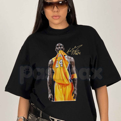 Retro Kobe Bite Character T-Shirt – Mamba Basketball Anime Graphic Unisex Tee-Pasimax