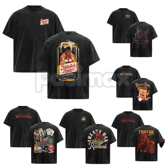 Retro Treaty Oak Revival T-Shirt – Vintage Rock Band Graphic Tee, Rock Music Lover Shirt-Pasimax