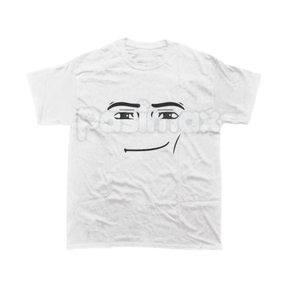 Roblox Man Face "It's Just A Face" Meme Tee - Viral Gaming Culture Shirt, Iconic Avatar Graphic, Unisex Trending Apparel-Pasimax