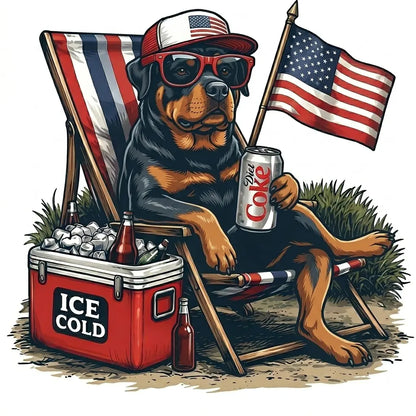 Comfort Colors® 50+ Dog Funny 4th of July T-Shirt – Retro Labrador Retriever Diet Coke Graphic Tee, Patriotic Animal Meme Shirt, Vintage USA Dog Lover Top