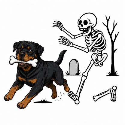 Comfort Colors® Dog Breeds Halloween Skeleton T-Shirt – Funny Spooky Season Pet Lover Graphic Tee, Retro Aesthetic Dog Costume Unisex Top
