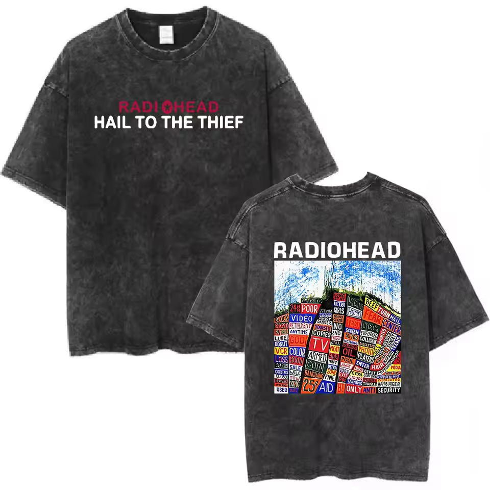 Radiohead Rock Band Vintage Washed Cotton Tee – Pasimax