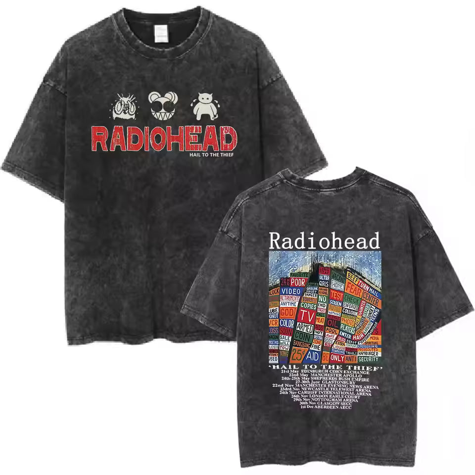 Radiohead Rock Band Vintage Washed Cotton Tee – Pasimax
