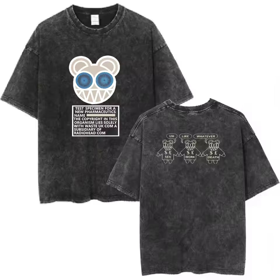 Radiohead Rock Band Vintage Washed Cotton Tee – Pasimax