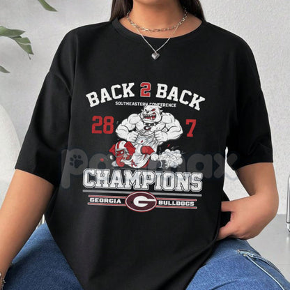 SEC Championship 2025 Go Dawgs Shirt - Georgia Bulldogs Football Victory Tee, Official SEC Champions Fan Apparel, UGA Game Day Gear-Pasimax