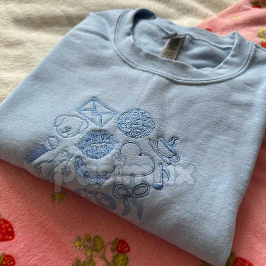 Sabrina Carpenter Inspired Embroidered Sweatshirt – Nonsense Pop Star Crewneck-Pasimax