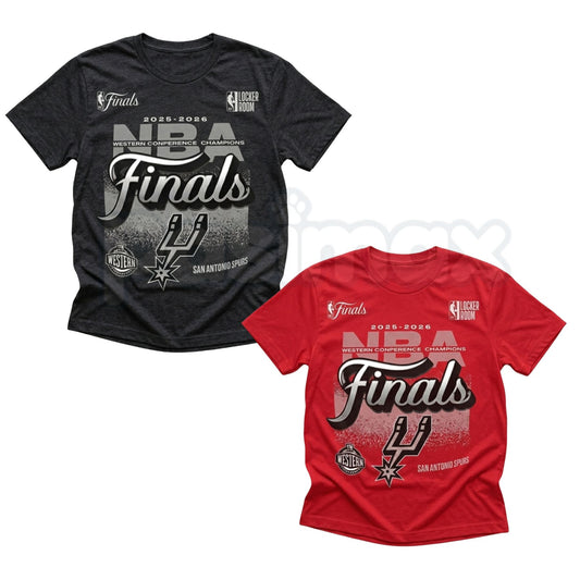San Antonio Spurs Fanatics 2026 NBA Western Conference Champions Locker Room T-Shirt-Pasimax