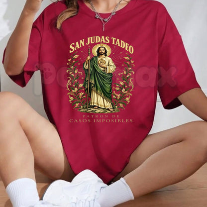 San Judas Tadeo Patron Saint of Impossible T-Shirt – Catholic Religious Graphic Tee-Pasimax