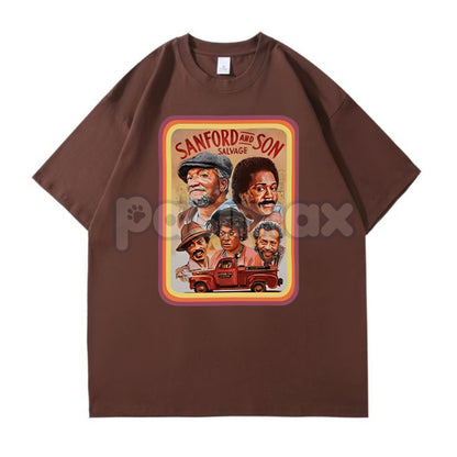 Sanford & Son Classic Portrait Vintage T-Shirt - Lamont & Fred Foxx Tee, Retro TV Show Merch-Pasimax