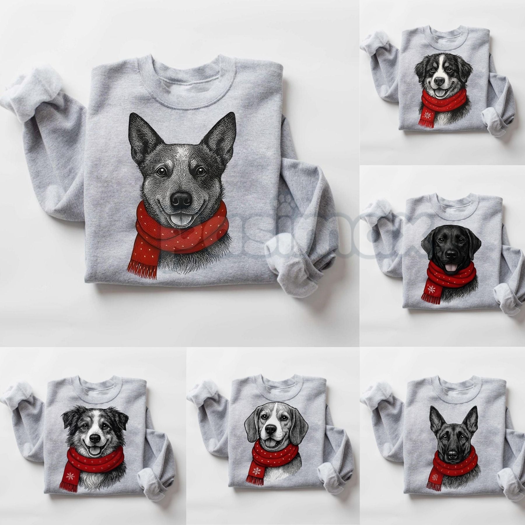 Santa Paws Christmas Dog Sweatshirt – Sport Grey Crewneck for Dog Lovers | Dog Mom Gift-Pasimax