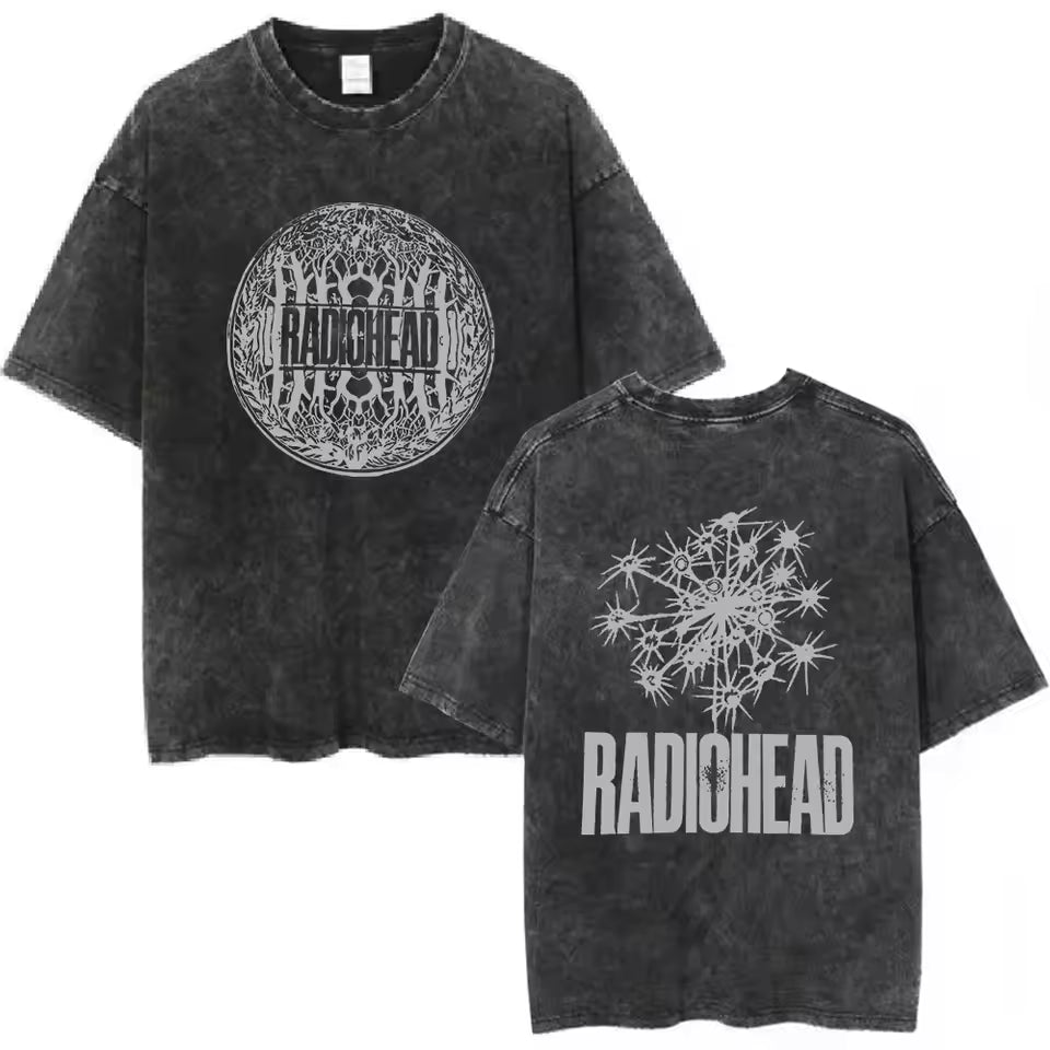 Radiohead Rock Band Vintage Washed Cotton Tee – Pasimax