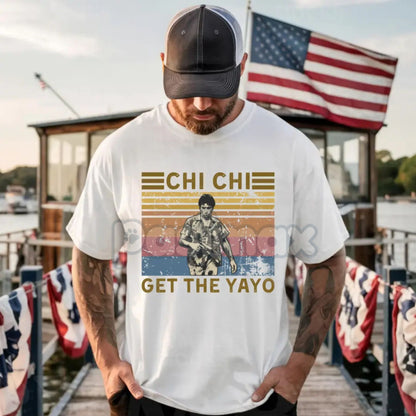 Scarface "Chi Chi Get The Yayo" T-Shirt - Al Pacino Quote Vintage Tee, 80s Pop Culture Apparel, Unisex Distressed Gangster Style-Pasimax