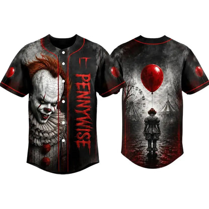 Horror Slasher Baseball Jersey – Classic Horror Movie Characters Shirt