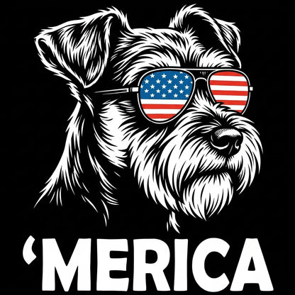 Comfort Colors® Patriotic Dog 4th of July T-Shirt – Funny "Merica" Golden Retriever & Australian Shepherd Shirt, Retro Independence Day Dog Lover Tee