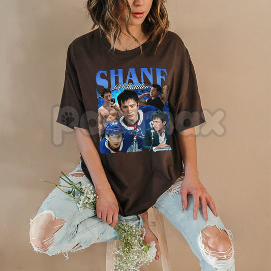 Shane Hollander Hockey Graphic Tee - Fake Boyfriend Series Fan Shirt, MM Hockey Romance Apparel, Booktok Character Tribute-Pasimax