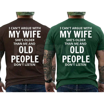 She's Older Than Me T-Shirt – Funny Wife Age Difference Husband Unisex Cotton Graphic Tee-Pasimax