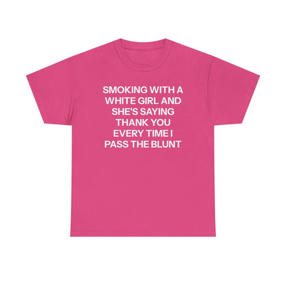"She's Saying Thank You" T-Shirt - Funny Internet Meme Tee, Viral Humor Graphic Shirt-Pasimax