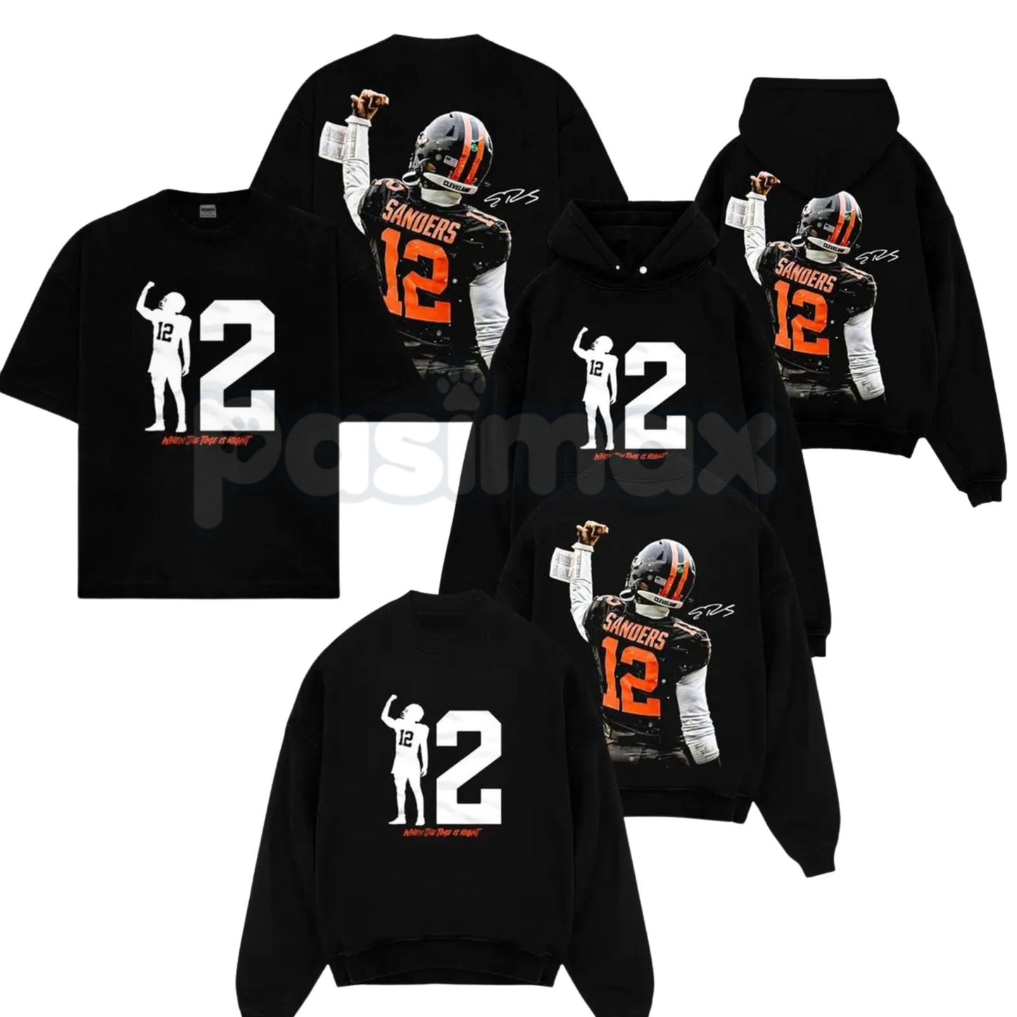 Shedeur Sanders 12 Celly For Dawg Pound – Iconic Celebration Cotton Hoodie, Sweatshirt & T-Shirt-Pasimax
