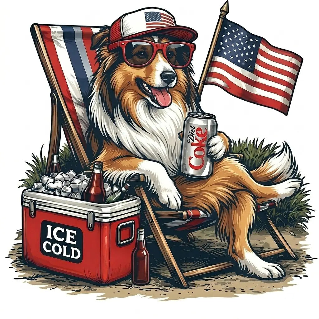 Comfort Colors® 50+ Dog Funny 4th of July T-Shirt – Retro Labrador Retriever Diet Coke Graphic Tee, Patriotic Animal Meme Shirt, Vintage USA Dog Lover Top