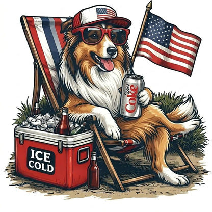 Comfort Colors® 50+ Dog Funny 4th of July T-Shirt – Retro Labrador Retriever Diet Coke Graphic Tee, Patriotic Animal Meme Shirt, Vintage USA Dog Lover Top