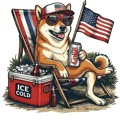 Comfort Colors® 50+ Dog Funny 4th of July T-Shirt – Retro Labrador Retriever Diet Coke Graphic Tee, Patriotic Animal Meme Shirt, Vintage USA Dog Lover Top