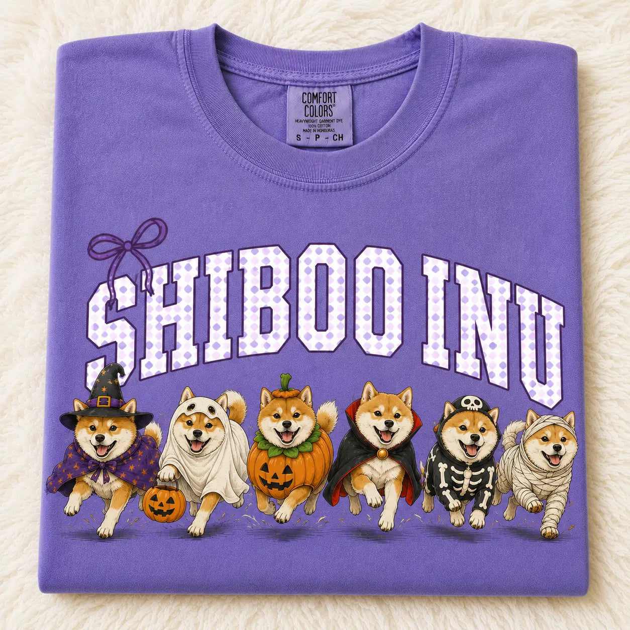 Comfort Colors® Dog Breeds Halloween T-Shirt – Funny Dog Mom Spooky Season Graphic Tee, Vintage Pet Lover Unisex Top