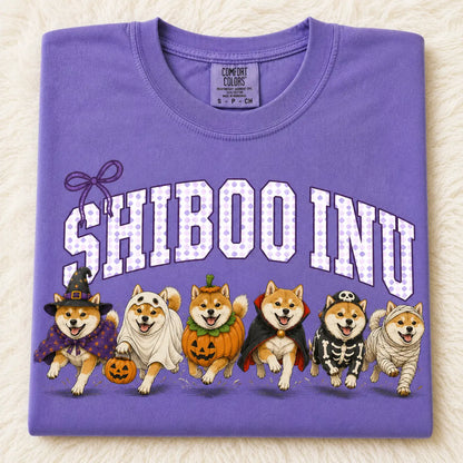 Comfort Colors® Dog Breeds Halloween T-Shirt – Funny Dog Mom Spooky Season Graphic Tee, Vintage Pet Lover Unisex Top