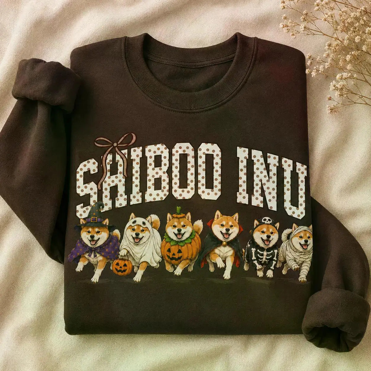 Dark Chocolate 30+ Halloween Dog Breeds Sweatshirt | Dog Mom Fall Crewneck