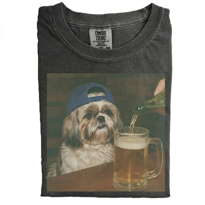 Comfort Colors® Custom Dog Breeds Beer T-Shirt – Vintage 90s Funny Edgy Dog Meme Tee, Aesthetic Brewery Lover Dog Dad Gift Shirt
