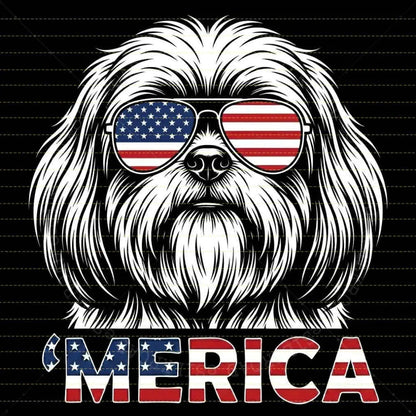 Comfort Colors® Vintage Dog 4th of July T-Shirt – Retro Patriotic Puppy Graphic Tee, Aesthetic Red White and Blue Dog Mom Dad Independence Day Top