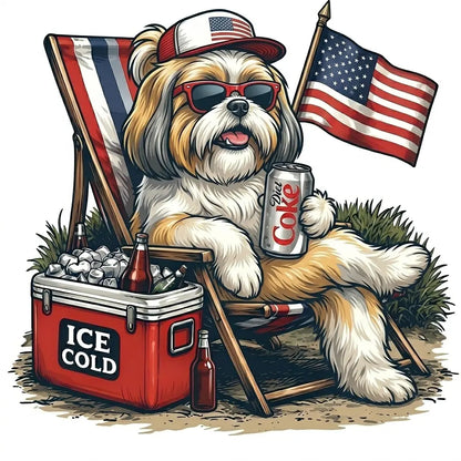 Comfort Colors® 50+ Dog Funny 4th of July T-Shirt – Retro Labrador Retriever Diet Coke Graphic Tee, Patriotic Animal Meme Shirt, Vintage USA Dog Lover Top